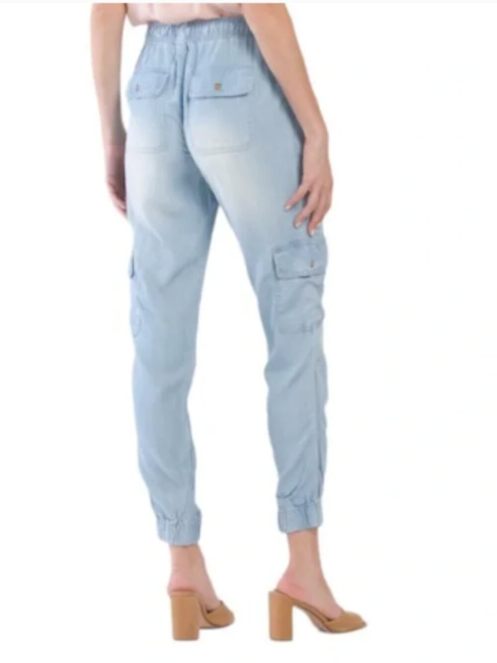 *NWT* C&C CALIFORNIA Chambray Pull On Jogger Cargo Pants | Large - Picture 2 of 8